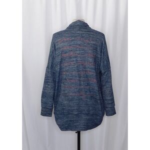 SUNDRY Embroidered Women Divas Cocoon Cardigan Heathered Space Dye 2 Medium